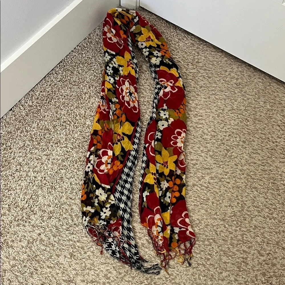 Vera Bradley Bittersweet Print Lightweight Fringe Scarf